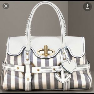 The Luella Striped Stevie Tote Handbag